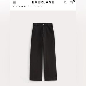 Everlane black organic wide leg pant sz 2
